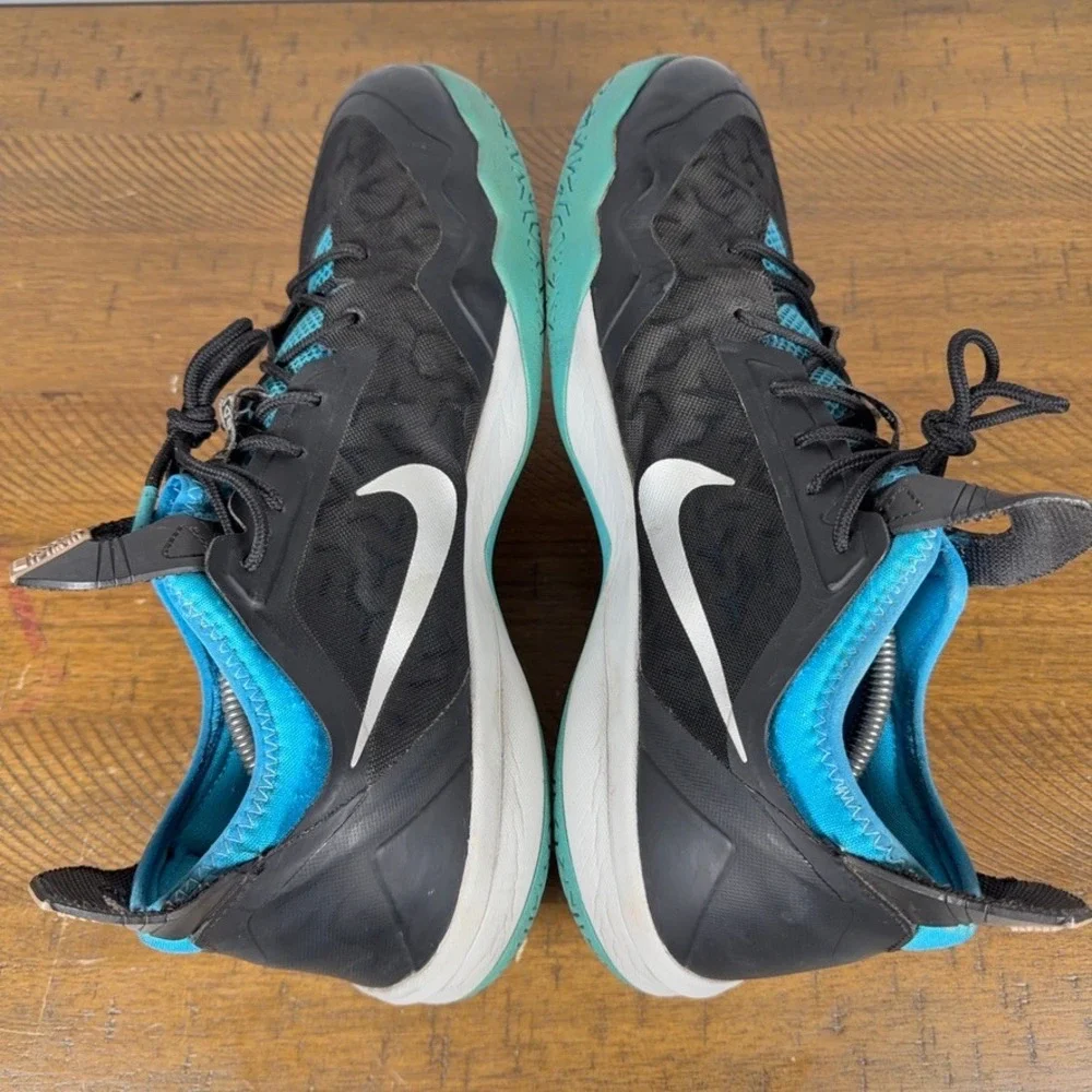 Nike Zoom Crusader Shoes Mens 13 Black Blue Low Top Basketball Sneakers Athletic